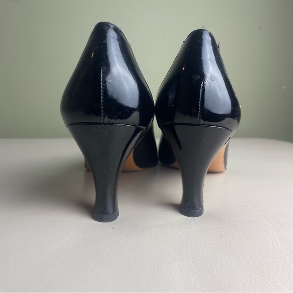 Vintage Salvatore Ferragamo Genuine Black leather heels Size 9 AAAA - Picture 9 of 16
